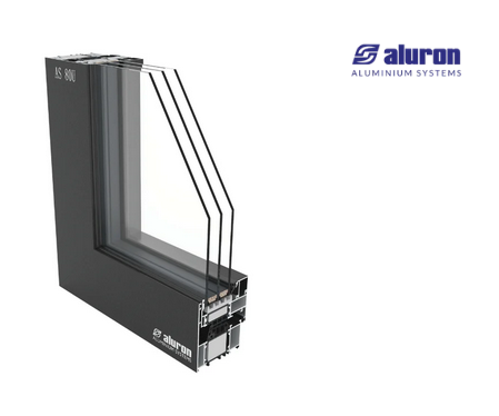 Okna Aluminiowe z ukrytym skrzydłem ALURON AS 80US