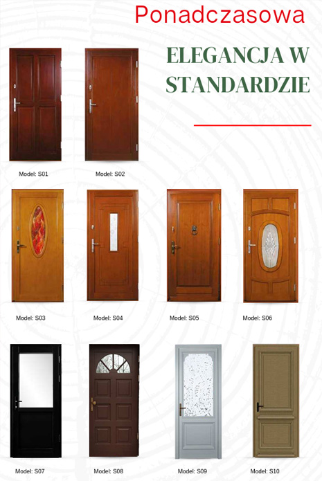 Katalog zewnętrznych drzwi drewnianych klasycznych, TIPTOP Jelenia Góra
